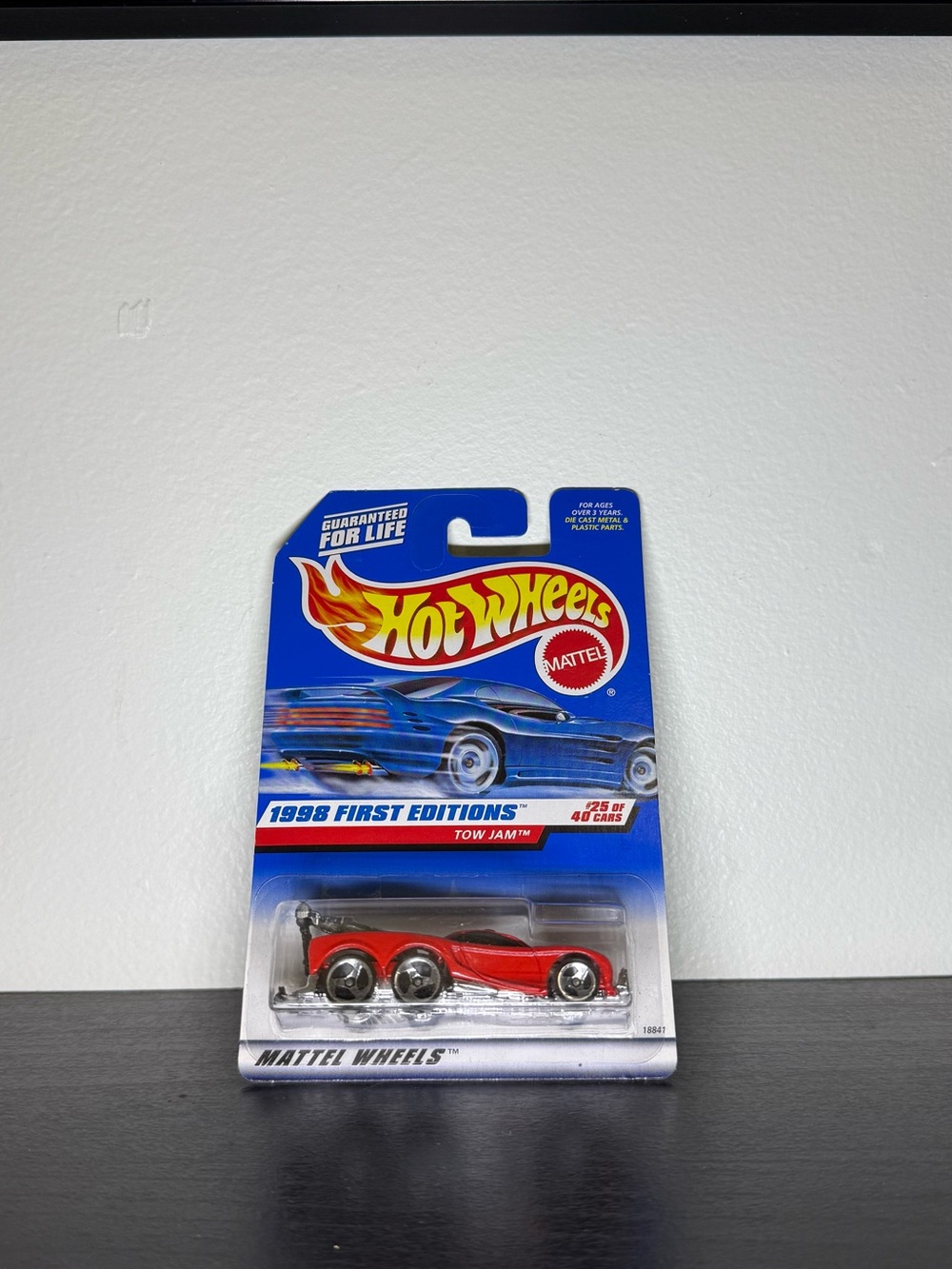 Vintage 1998 Hot Wheels International Board First Editions Tow Jam Red W Malaysi